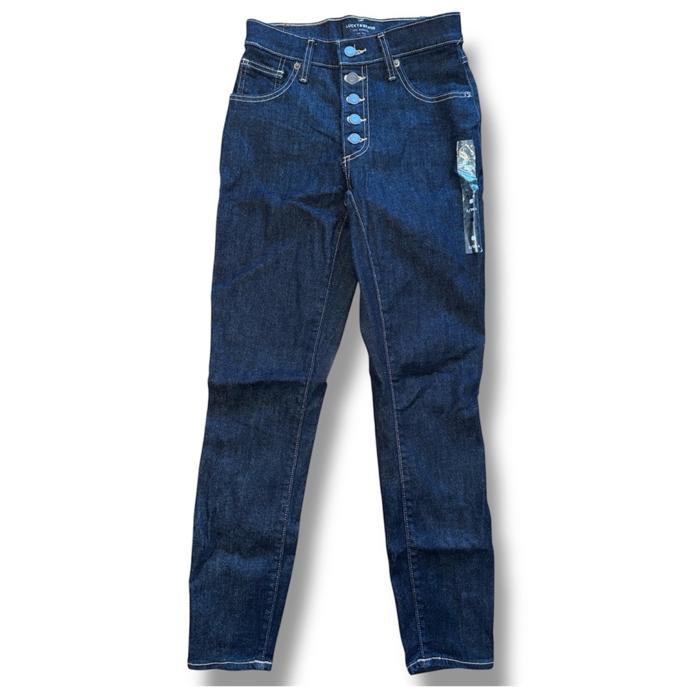 NWT Size 2 / 26 Lucky Brand Women's High Rise Skinny Bridgette Ankle Jeans Dark